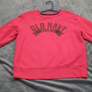 Red Old Navy sweat shirt